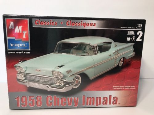 AMT/ERTL 1958 Chevy Impala Plastic Model Kit #31760 1:25 Scale NOS Sealed
