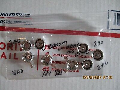 (8) Chrome Wheels  Parts no backs 1/24-1/25 scale (Parts only)   Package #2AO