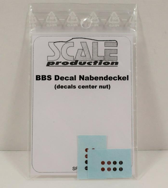 1/24 SCALE PRODUCTIONS BBS Center Nut Wheel Waterslide Decal Set (SPD24059)