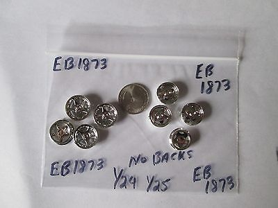 Eight (8) Chrome Wheels no backs (parts only) 1/24-1/25 scale  package #EB1873