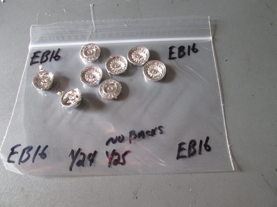 Eight (8) Chrome Wheels no backs 1/24-1/25 scale? (Parts only)  Package #EB16