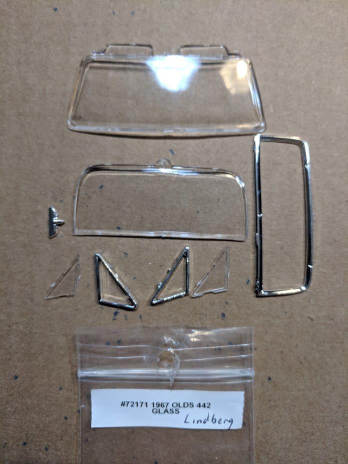 LINDBERG 67 OLDS 442 FRONT AND REAR GLASS NEW!!!!!
