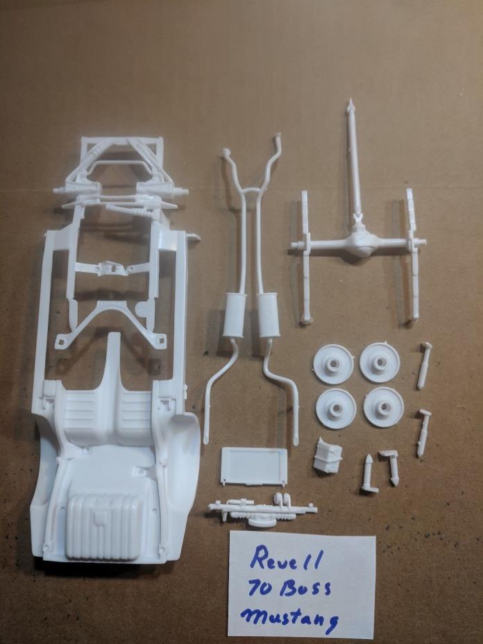 REVELL 70 FORD MUSTANG CHASSIS UNBUILT WITH EXHAUST!!!!