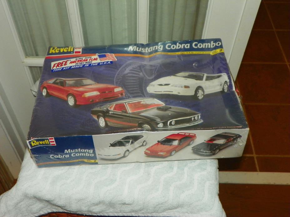 Mustang Cobra Combo Revell Set Of 3 Models 1/24-1/25 Factory Sealed.