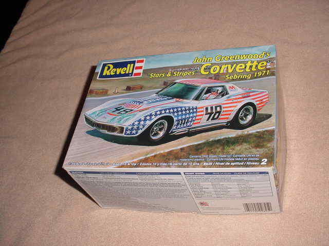 Revell John Greenwood's Stars & Stripes Corvette, Sebring 1971 # 85-2825   1/25