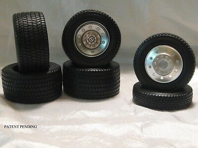 1/16TH SCALE RUBBER BIG RIG FRONT and REAR BIG RIG TIRES