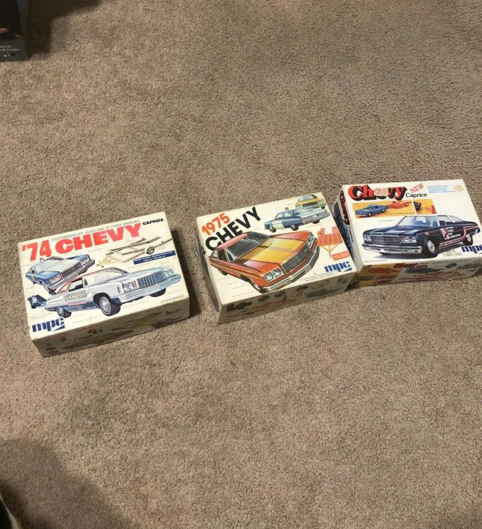 Vintage MPC Chevy 74 75 76 Caprice Collection with trailer 3 in 1 Model Kit