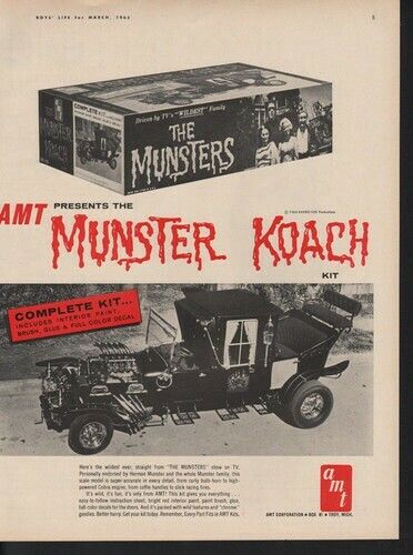 1965 MUNSTER KOACH FRANKENSTEIN MODEL CAR DIECAST HOBBY AD11571