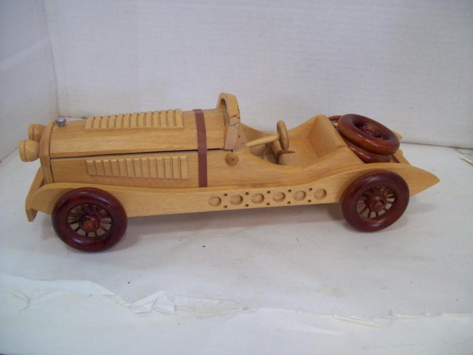 Vintage 1931 Mercedes SSKL Wooden Antique Car Series J12