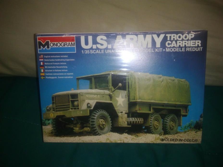 Monogram 1/35 Scale U.S. Army Troop Carrier unassembled New Unopened Model kit
