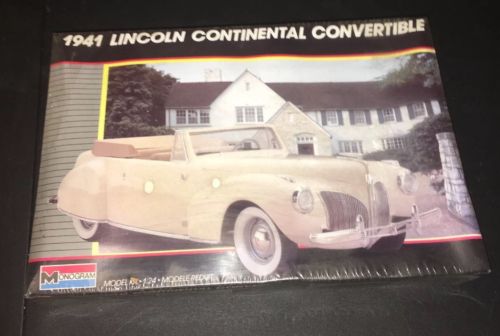 Monogram 1941 Lincoln Continental Convertible Sealed Model Vintage 1:24 2312 Car