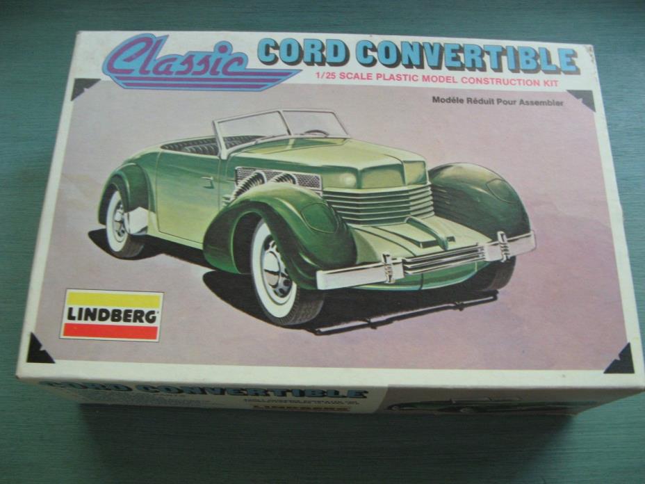 LINDBERG Classic Cord Convertible model kit, 1/25, NIB, LOWER PRICE