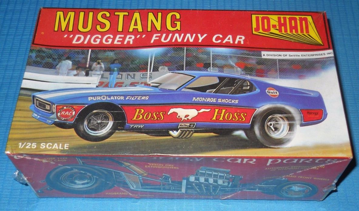 Johan Mustang Digger Funny Car-1/25 Scale-GC-2100 Sealed NEW-Model Car Swap Meet