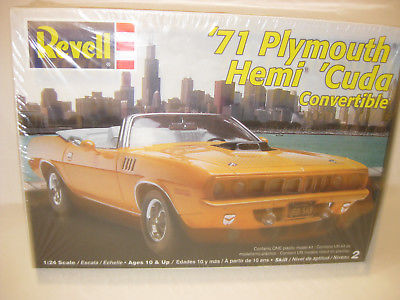 REVELL 1971 PLYMOUTH HEMI CUDA 2DR CONVERTABLE FACTORY/SEALED1/25 scale