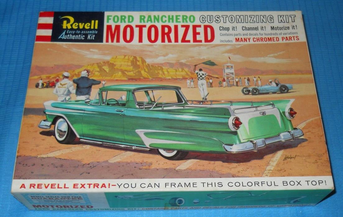 Revell Ford Ranchero Motorized Kit-1960-H1241 FS in Nice Box Model Car Swap Meet