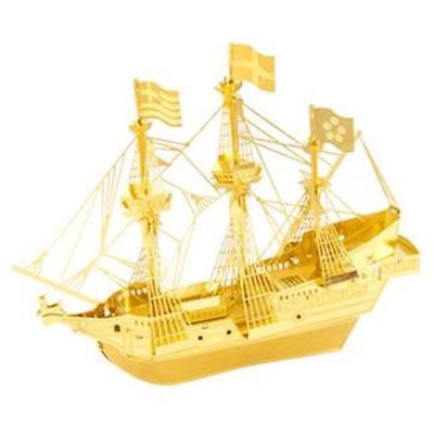 Metal Earth 3D Laser Cut Model Golden Hind Ship Boat - GOLDEN VERSION