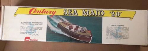 New Vintage Century Sea Maid Wooden 20' Sterling Boat Model Factory Sealed