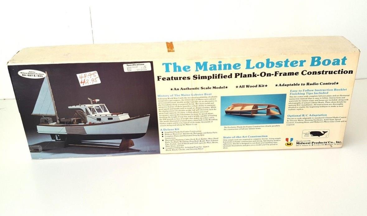 Vintage Midwest Products - The Maine Lobster Boat - Incl. Plans for 