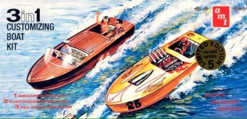AMT #8125 1/25 Customizing Boat (Runabout, Speedboat or Dragster) w/Trailer