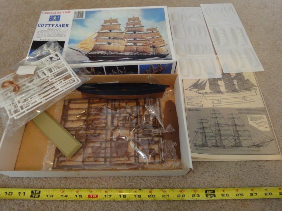 Vintage Lee, 1/350 scale, Cutty Sark plastic sail boat, ship model kit. Nice!
