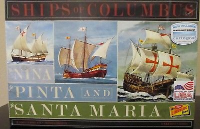SHIPS of COLUMBUS Nina, Pinta & Santa Maria (Set of 3) LINDBERG Model Kit H22312