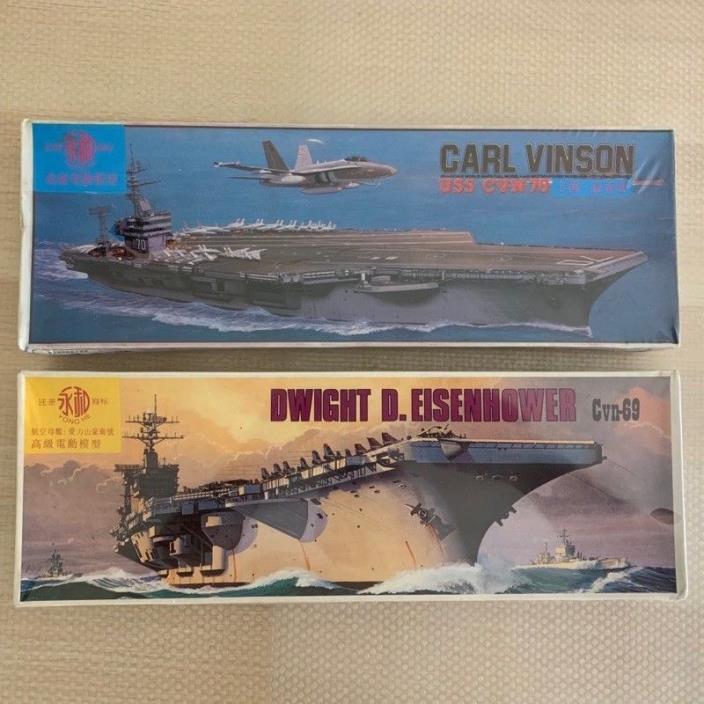 Carl Vinson CVN70 & Dwight D. Eisenhower CVN69 Model Kits 30cm by Yong He SEALED