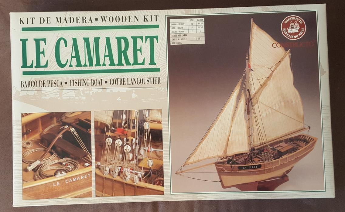 Constructo Le Camaret Fishing Boat, 1:35 Scale Wood/Brass Ship Model Kit