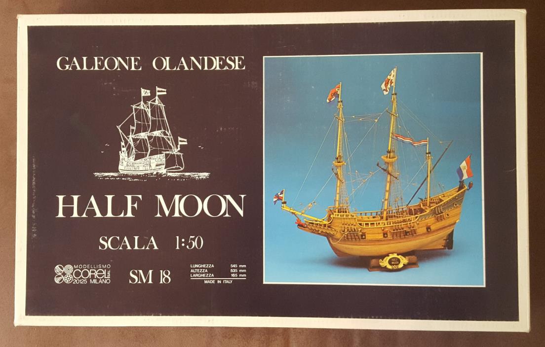 Corel Half Moon 17th Century Galleon 1:50 Scale Wood/Brass Ship Model Kit