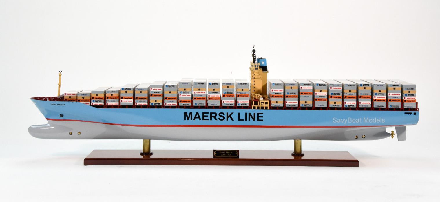 Emma Maersk E-Class Wooden Container Ship Model 39.5