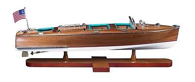Triple Cockpit - Wooden Boat Model - Fully Assembled