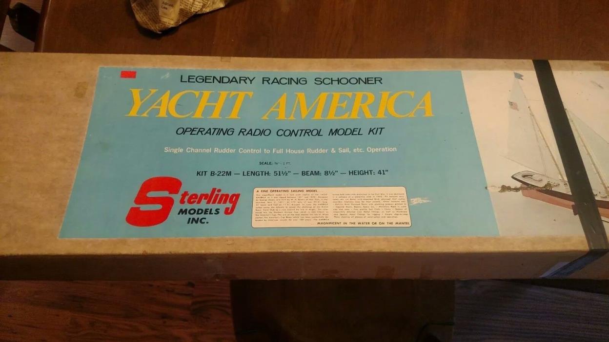 Vintage Sterling YACHT AMERICA Kit# B-22M, 1/22 Kit LOOKS COMPLETE WOW!!!!
