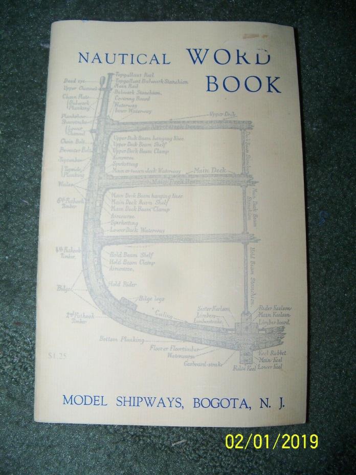 Vintage Nautical Word Book Model Shipways Copyright 1962