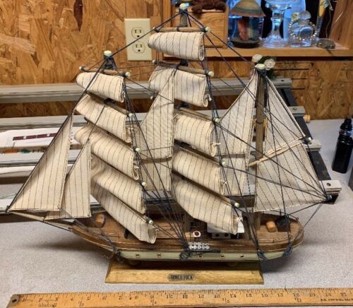 Gorch Fock Ship Model - Lifelike Schooner Nautical Boat - Wooden Sailboat 17x18