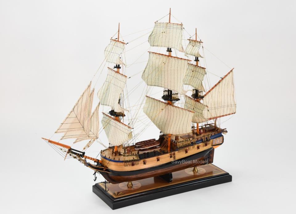 HMS Discovery 1789 Royal Navy Handmade Wooden Tall Ship Model 35