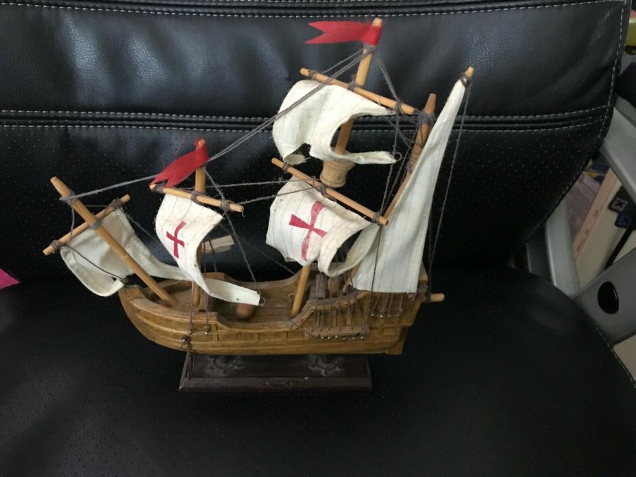 Wooden Ship Handcrafted Sailing Boat Handmade