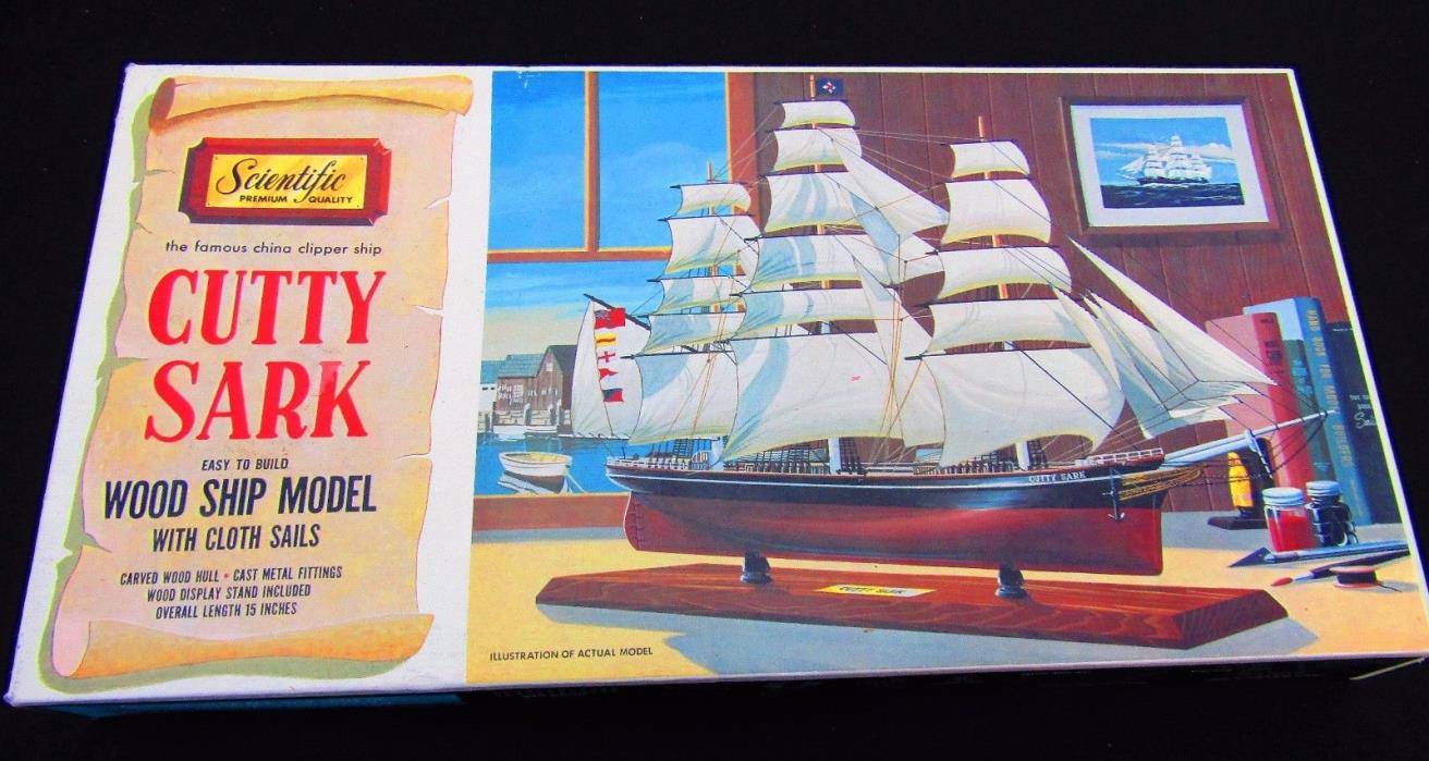 Vintage Cutty Sark Wood Ship Model Scientific Premium Quality Kit #174