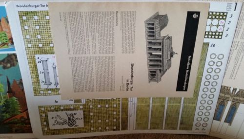 JFS Paper Model Brandenburg Tor In Berlin Printed in Germany