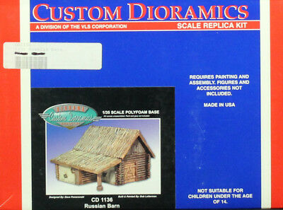 Custom Dioramics 1:35 Russian Barn Multimedia Diorama Kit #CD1136U