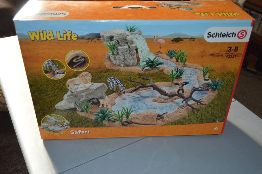 SCHLEICH WILD LIFE SAFARI BIG ADVENTURE AT THE WATERHOLE #42321 *NEW*