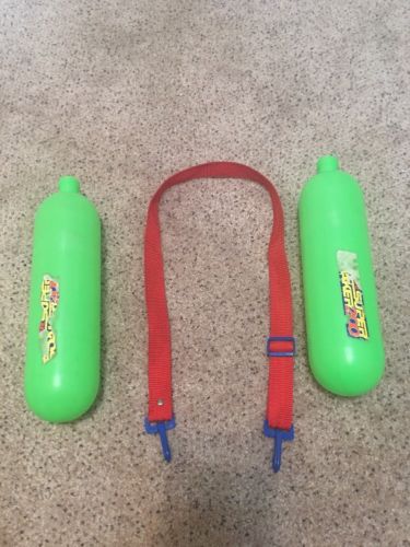 Lot of 2 Used Super Soaker Laramie 200 100 Water Refill Cartridges And Strap