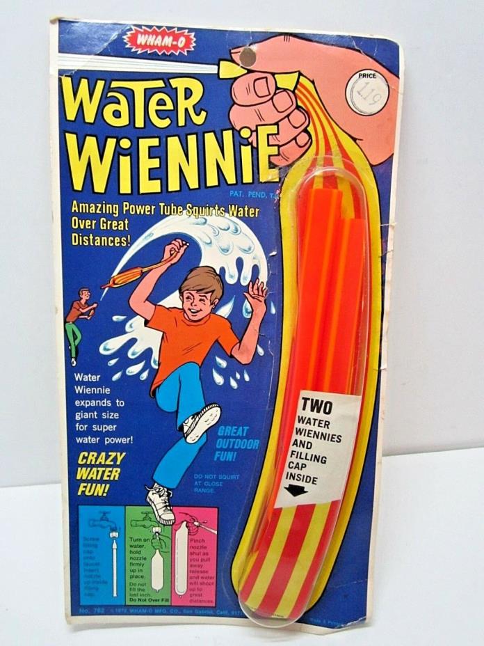 VINTAGE 1972 WHAM-O WATER WIENNIE POWER TUBES SQUIRTS WATER 1970'S UNOPENED TOY