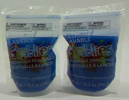 (2) NEW! Goblies Washable Throwable Paintballs In Blue Kids 40ct New In Package