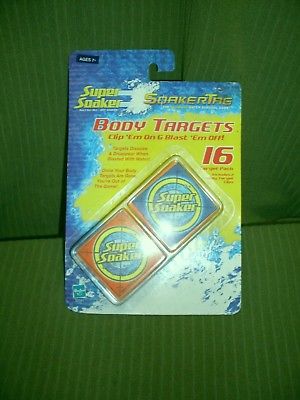 2003 Super Soaker Tag Body Targets New Sealed