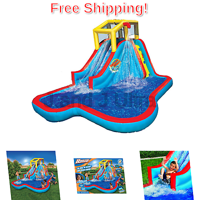 Banzai Spring & Summer Toys Slide ‘N Soak Splash Park Constant Air Water Slid...
