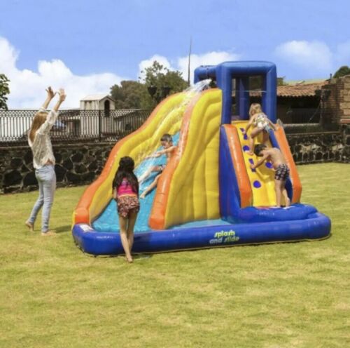 My 1st Splash ‘N Slide Inflatable Blunce House With Curved Slide FREE SHIPPING