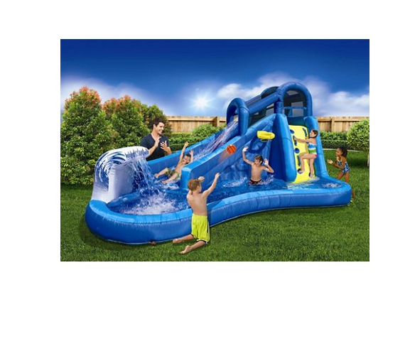 New Banzai Surf 'N Splash Water Park Inflatable Slide Splash Pool Backyard Fun