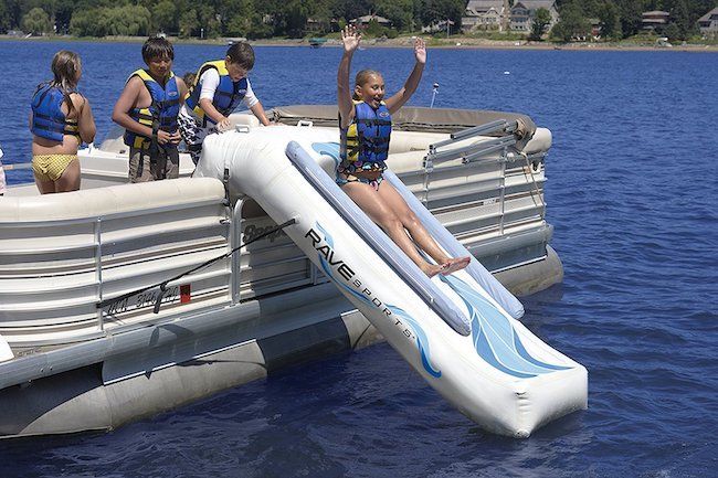 Inflatable Slide Water Pool Huge Kids Wet Large Outside Outdoors Yard Pontoon