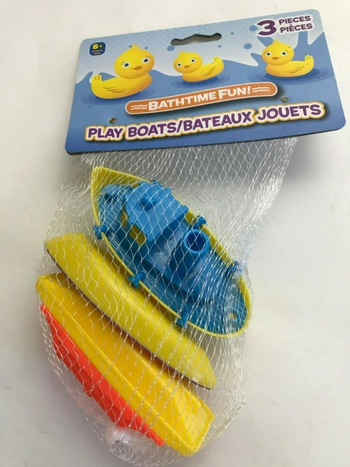 Play Boats Toys For Bath Time Fun 3 Piece Set, 6+ months - FREE SHIPPING!!!