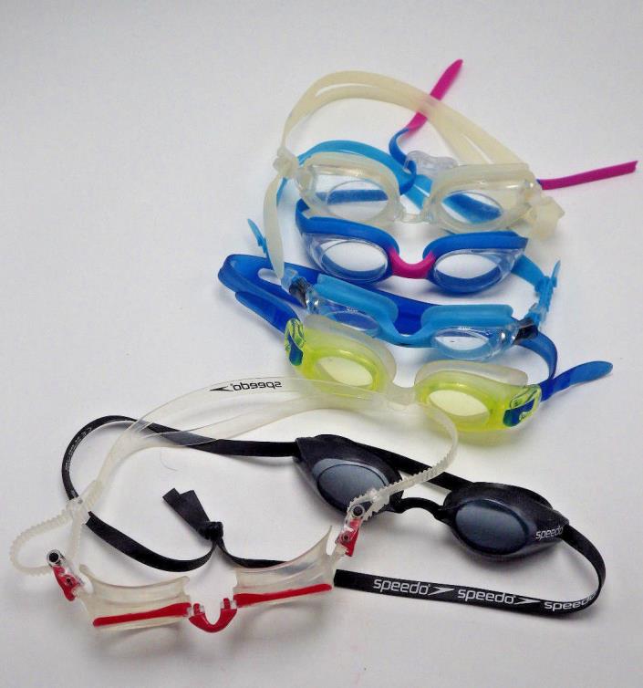 Speedo Lifeguard Lot Swimming Goggles Clear Dark Lens 7 Pool Party