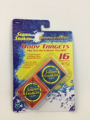 Body Targets Super Soaker Tag Clip-on 16-Pack Larami Toy Hasbro 2003 New